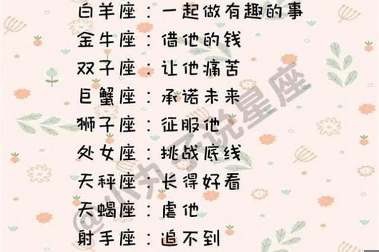 12星座对你失望的表现
